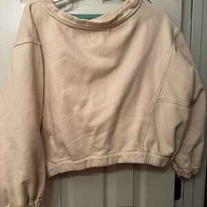 ANTHROPOLOGIE crew neck cream color size